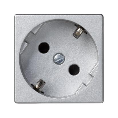 GNIAZDO K45 SCHUKO 16A/230V~; ALUMINIUM - K01/8 - KONTAKT SIMON