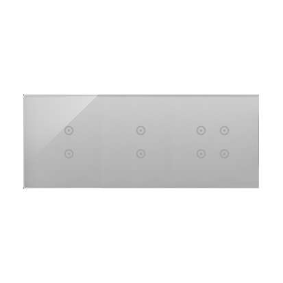 PANEL DOTYKOWY S54 TOUCH, 3 MODUŁY, 2 POLA DOTYKOWE PIONOWE + 2 POLA DOTYKOWE PIONOWE + 4 POLA DOTYKOWE SREBRNA MGŁA - DSTR3334/71 - KONTAKT SIMON