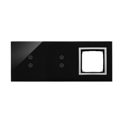 PANEL DOTYKOWY S54 TOUCH, 3 MODUŁY, 2 POLA DOTYKOWE PIONOWE + 2 POLA DOTYKOWE PIONOWE + 1 OTWÓR NA OSPRZĘT S54, KSIĘŻYCOWA LAWA - DSTR3330/74 - KONTAKT SIMON