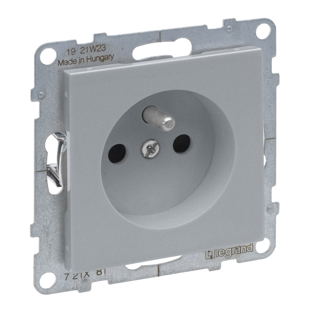 GNIAZDO 2P+Z - - 16 A - 250 V~ - ZACISKI AUTOMATYCZNE ALUMINIUM SUNO - 721381 - LEGRAND