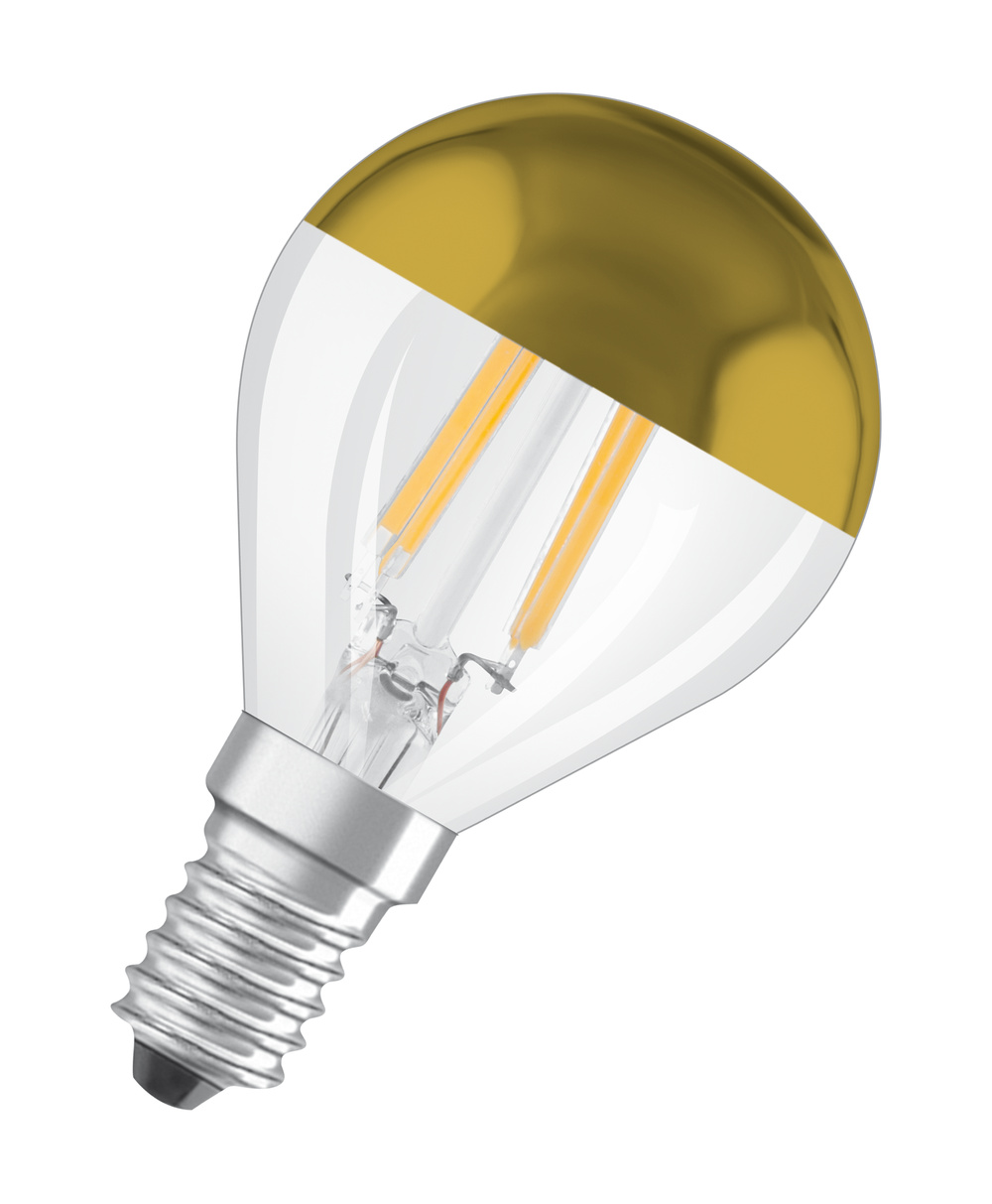 LED STAR CL P FIL Mirror Gold 37 non-dim 4W/827 E14 - 4058075456549 - LEDVANCE