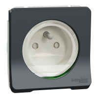 Mureva, mechanizm gniazda 2P+PE, zaciski bezgwintowe, antracytowy - MUR36133 - SCHNEIDER ELECTRIC