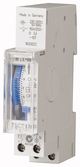 TSQD1NO Analogowy zegar sterowniczy 24h 1 zw. - 167388 - EATON