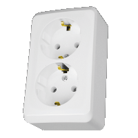 Prima, gniazdo podwójne schuko, biały - WDE001048 - SCHNEIDER ELECTRIC
