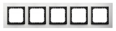 RAMKA PIĘCIOKROTNA 4MM SZCZOTKOWANE ALUMINIUM SONATA - R-5RAC/62/25 - OSPEL