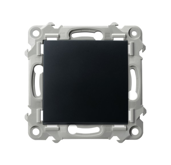 ŁĄCZNIK POJEDYNCZY 10AX 250V ZACISKI AUTOMATYCZNE CZARNY METALIK SZAFIR - ŁP-1Z/m/33 - OSPEL