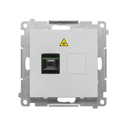 Gniazdo światłowodowe / optyczne pojedyncze SC/APC (moduł); Aluminium mat Simon 55 - TGS1.01/143 - KONTAKT SIMON
