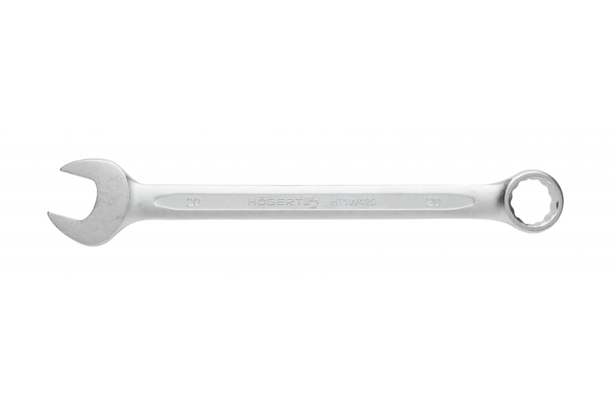 Klucz płasko-oczkowy 20 mm, CrV, DIN 3113 - HT1W420 - HOGERT
