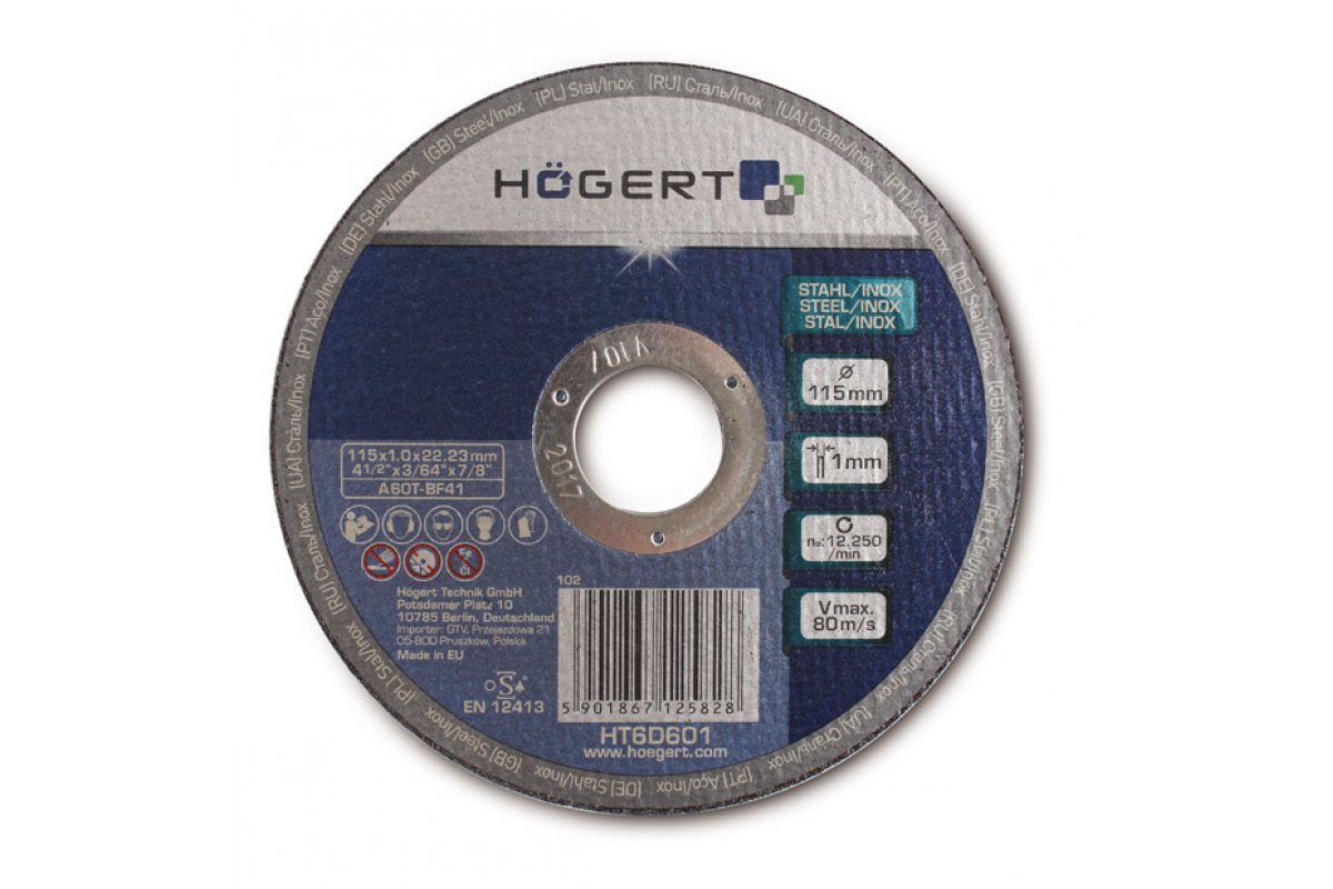 Tarcza korundowa 230 mm do metalu/inoxu, 1.9 mm - HT6D604 - HOGERT