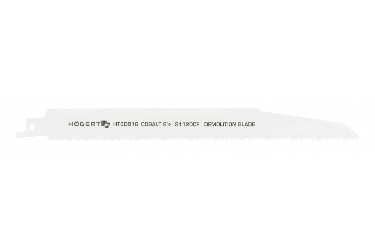 Brzeszczot do piły szablastej 230 mm, 6 TPI, uniwersalne zastosowanie (drewno, materiały drewnopochodne, metal, plastik), sprawdza się w pracach wyburzeniowych - HT6D916 - HOGERT