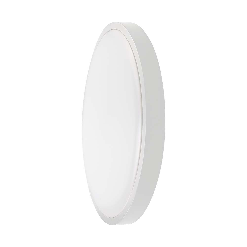 30W Plafon LED / Średnica: 420mm / Barwa:4000K / Klosz: Okrągły mleczny biała ramka / IP44 - 7622 - V-TAC