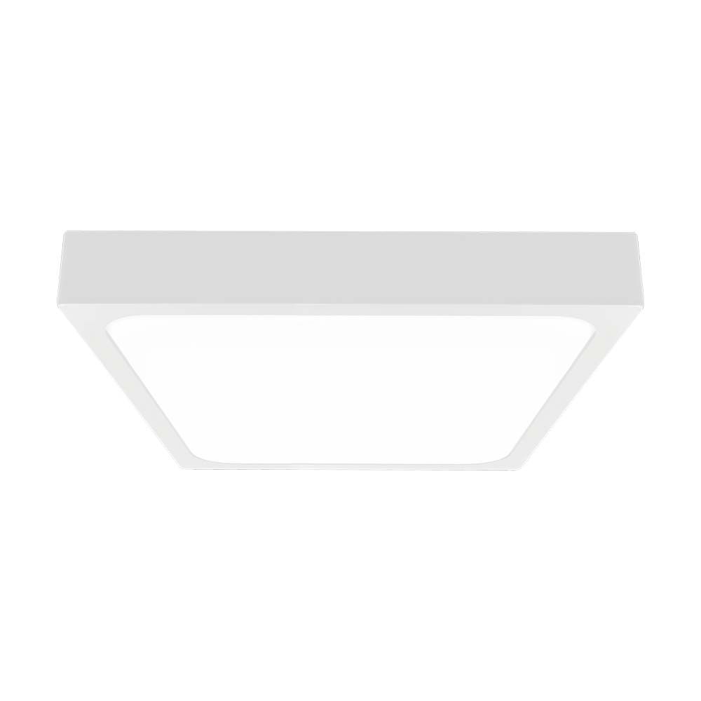 18W Plafon LED / Średnica: 225mm / Barwa:6500K / Klosz: Kwadratowy mleczny biała ramka / IP44 - 7626 - V-TAC