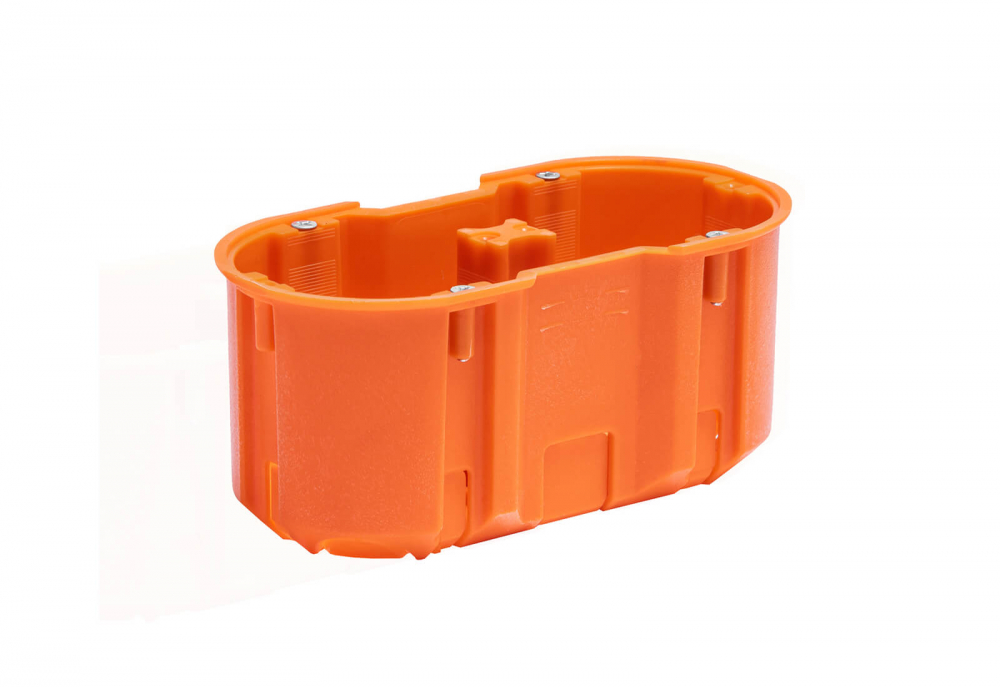 M2x60DF pomarańczowy_Puszka podtynkowa dwupolowa 2x60mm, głęboka, MultiwallSlim - 33401008 - SIMET