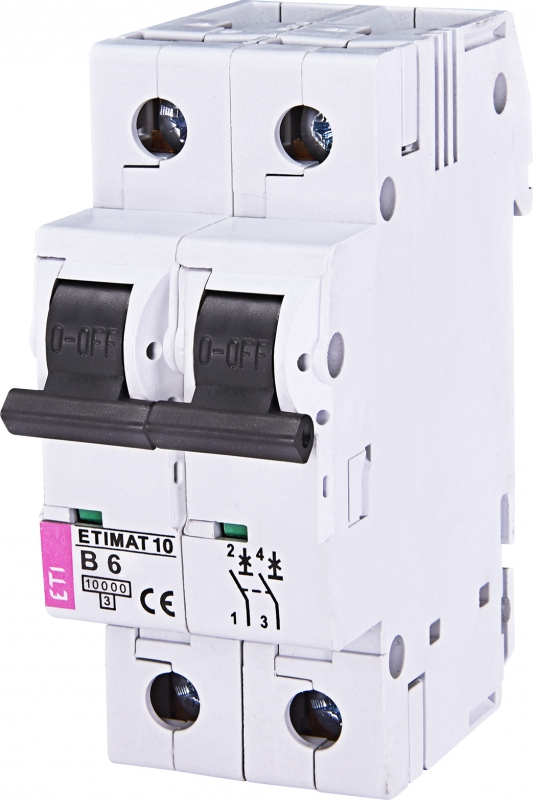 WYŁĄCZNIK NADPRĄDOWY ETIMAT 10 2P B6 - 002123712 - ETI