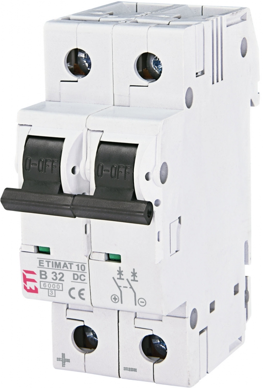 WYŁĄCZNIK NADPRĄDOWY DC ETIMAT 10-DC 2P B32 6KA - 002128719 - ETI