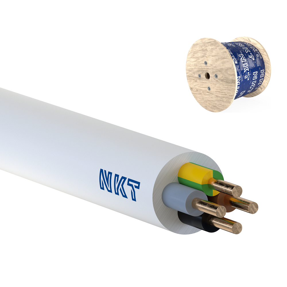 PRZEWÓD INSTALACYJNY YDY 4X1,5 750V BIAŁY BĘBEN 1000MB - 172171010D1000 - KP NKT S.A.