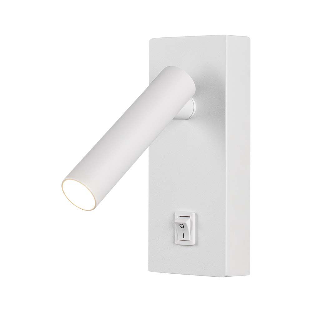 2W Lampa naścienna Spotlight LED / Barwa: 3000K / Obudowa: Biała - 10288 - V-TAC