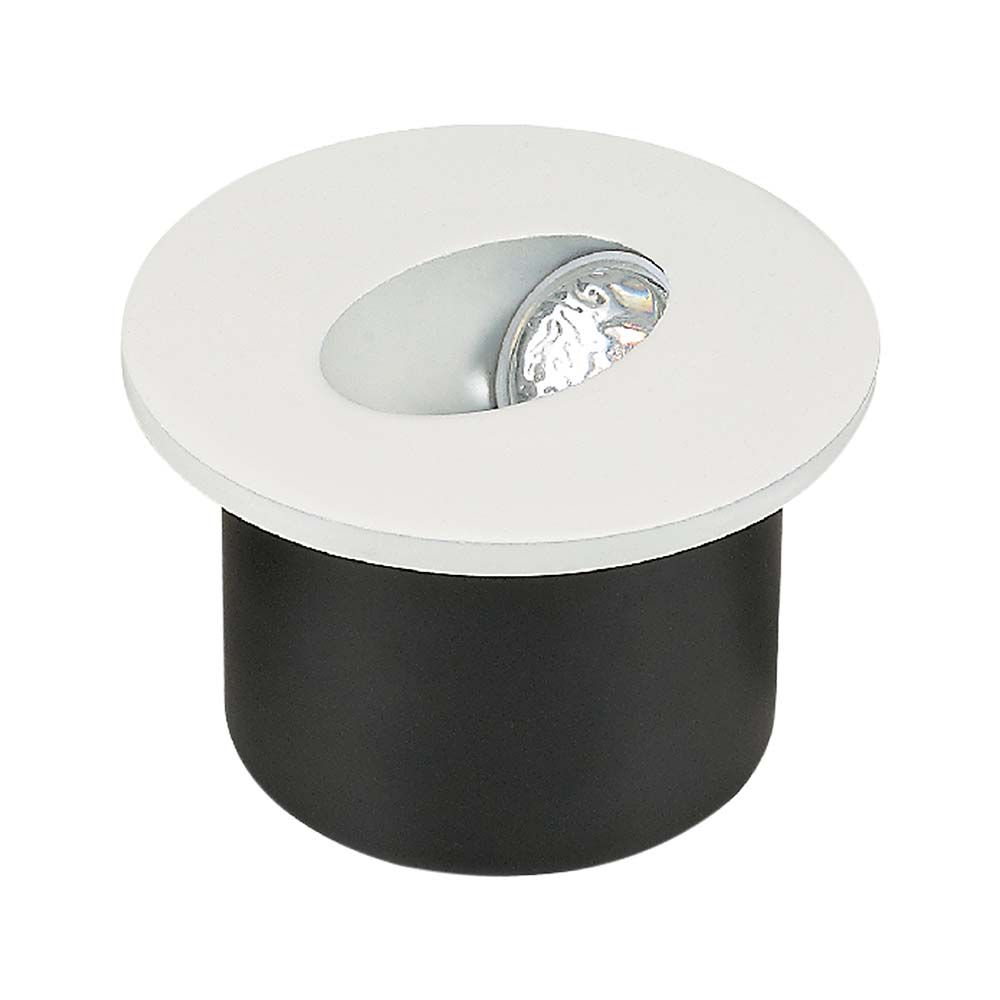 3W Oprawa Schodowa LED / Barwa:3000K / Obudowa: Biała / Okrągły - 211207 - V-TAC