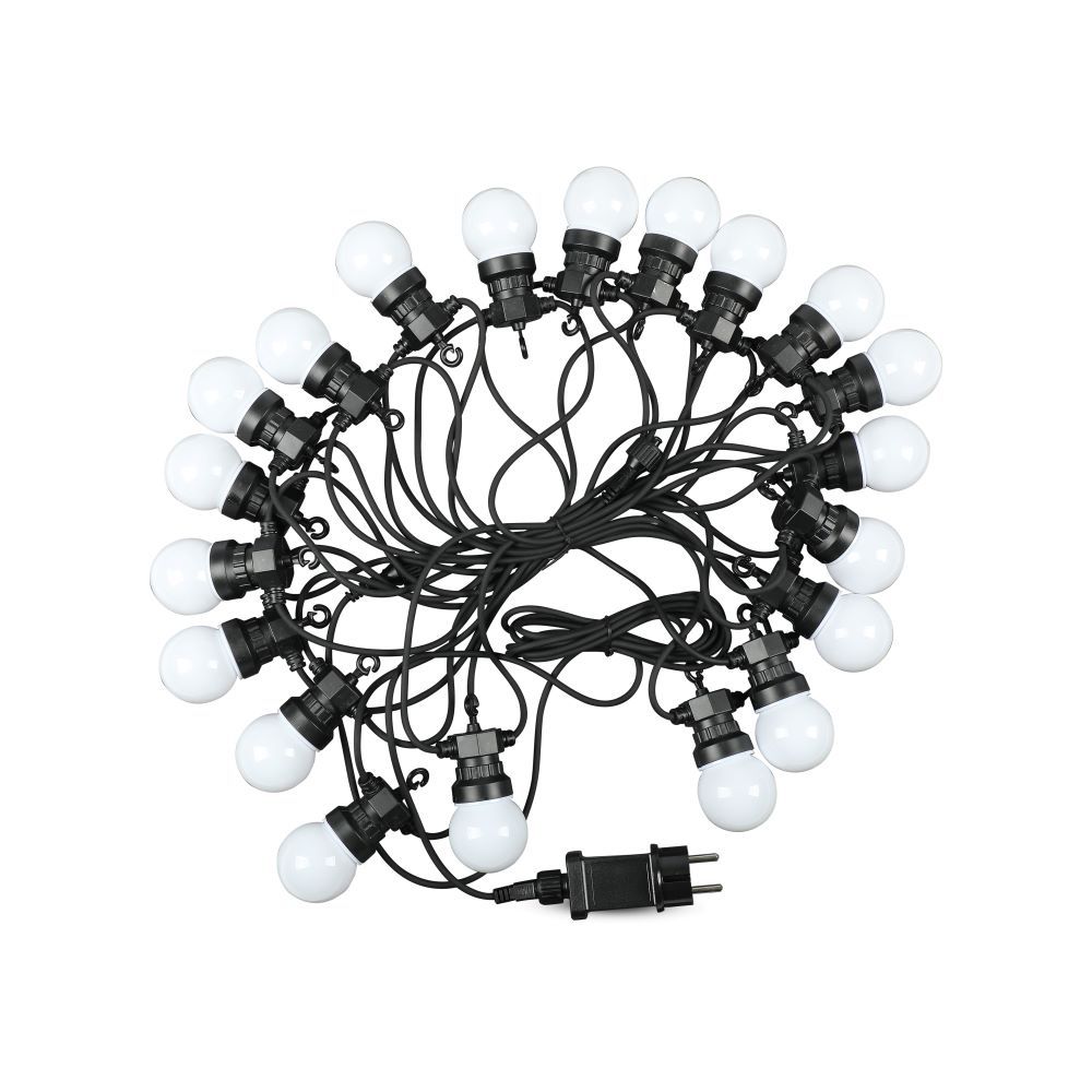 0.5W Girlanda LED / Długość: 10mb / Ilość żarówek: 20x0,5 / Barwa:6000K - 217440 - V-TAC