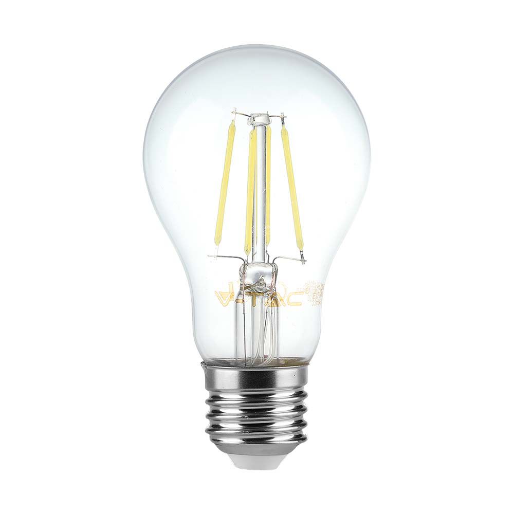 12W A70 Żarówka LED Filament / Klosz Transparentny / Barwa:4000K / Trzonek:E27 - 217459 - V-TAC