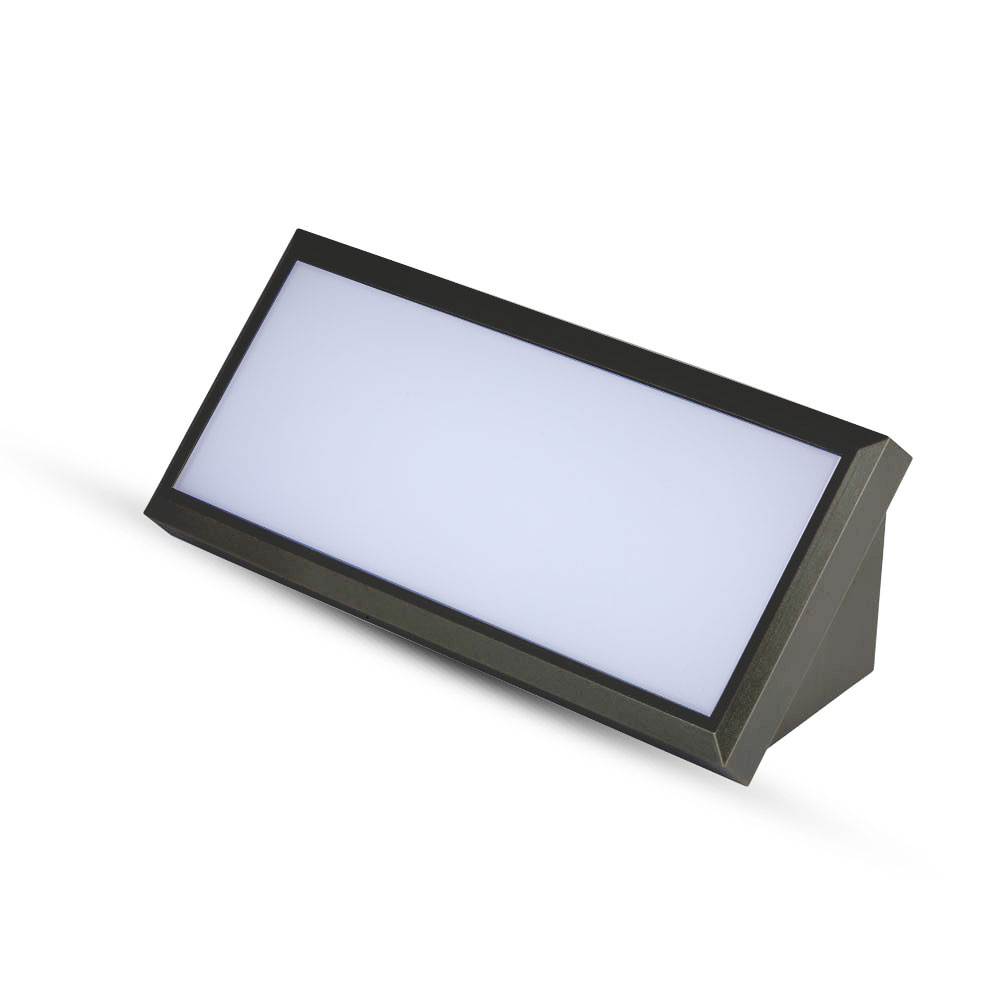 12W Lampa ścienna LED / Ukośna / Barwa:6400K / Obudowa: Czarna - 6809 - V-TAC