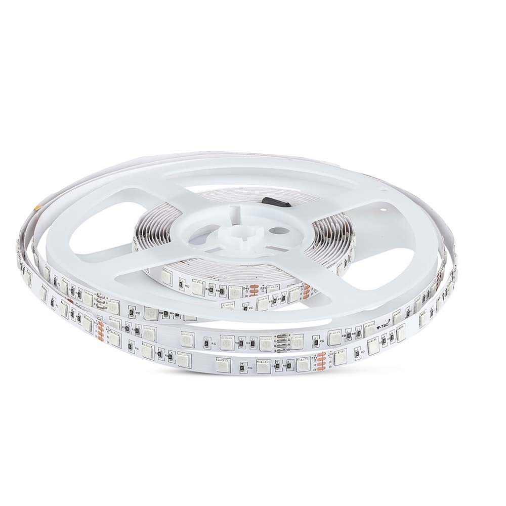 10W Taśma LED / Barwa:3000K / Zasilanie: 24V / IP20 / Rolka:5m - 212431 - V-TAC