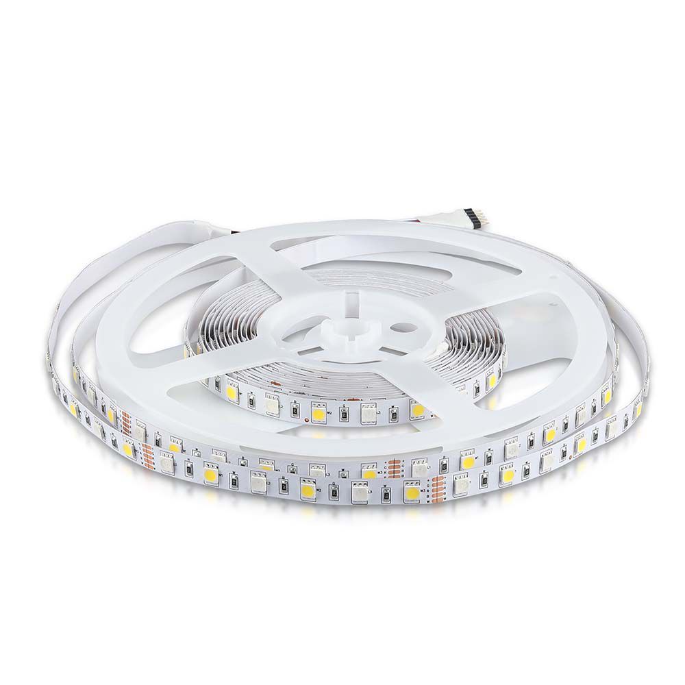 8W Taśma LED / Barwa: RGB+3000K / IP20 / Rolka:5m - 212553 - V-TAC
