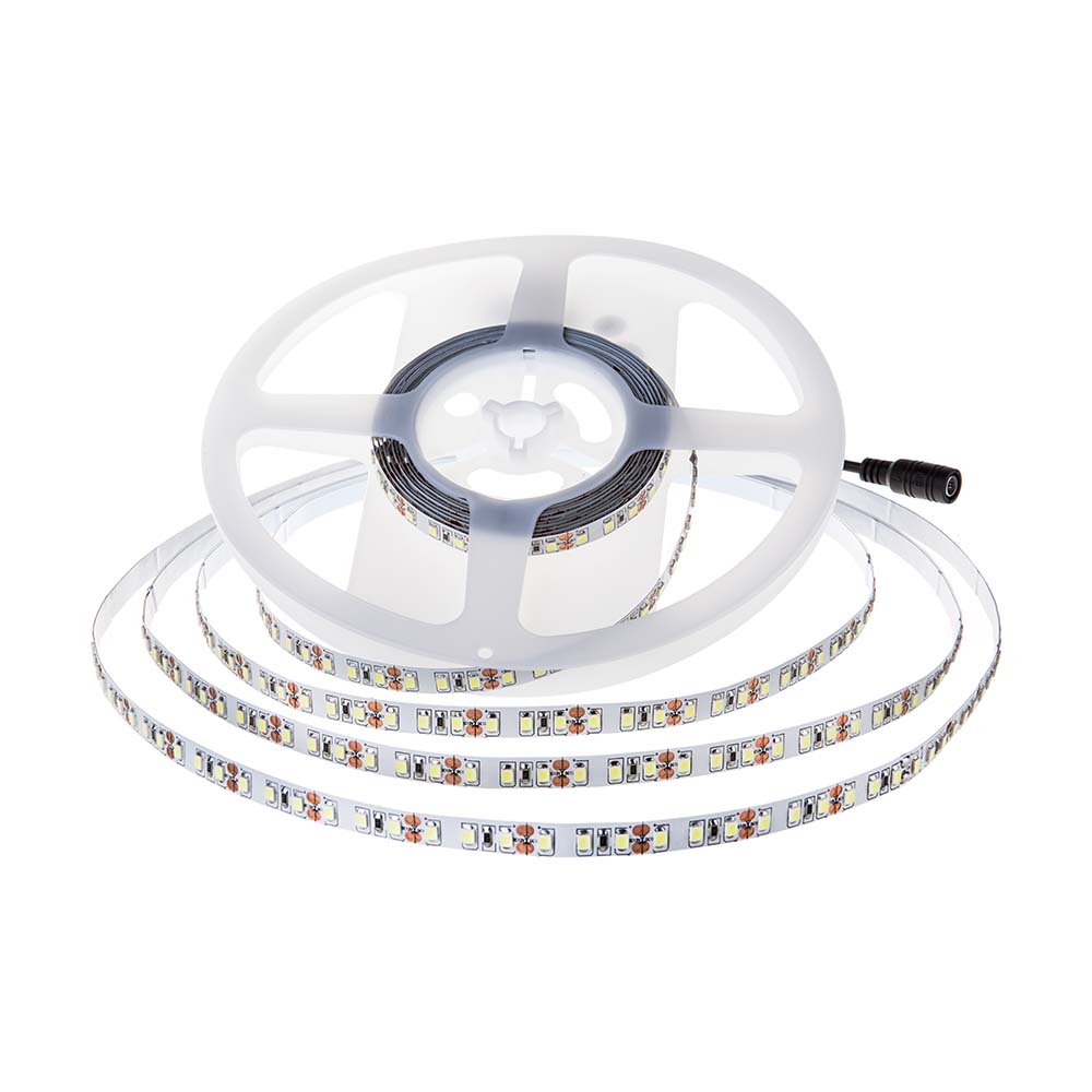 8W Taśma LED / Barwa:3000K / IP20 / Zasilanie: 24V / Rolka:5m - 212593 - V-TAC