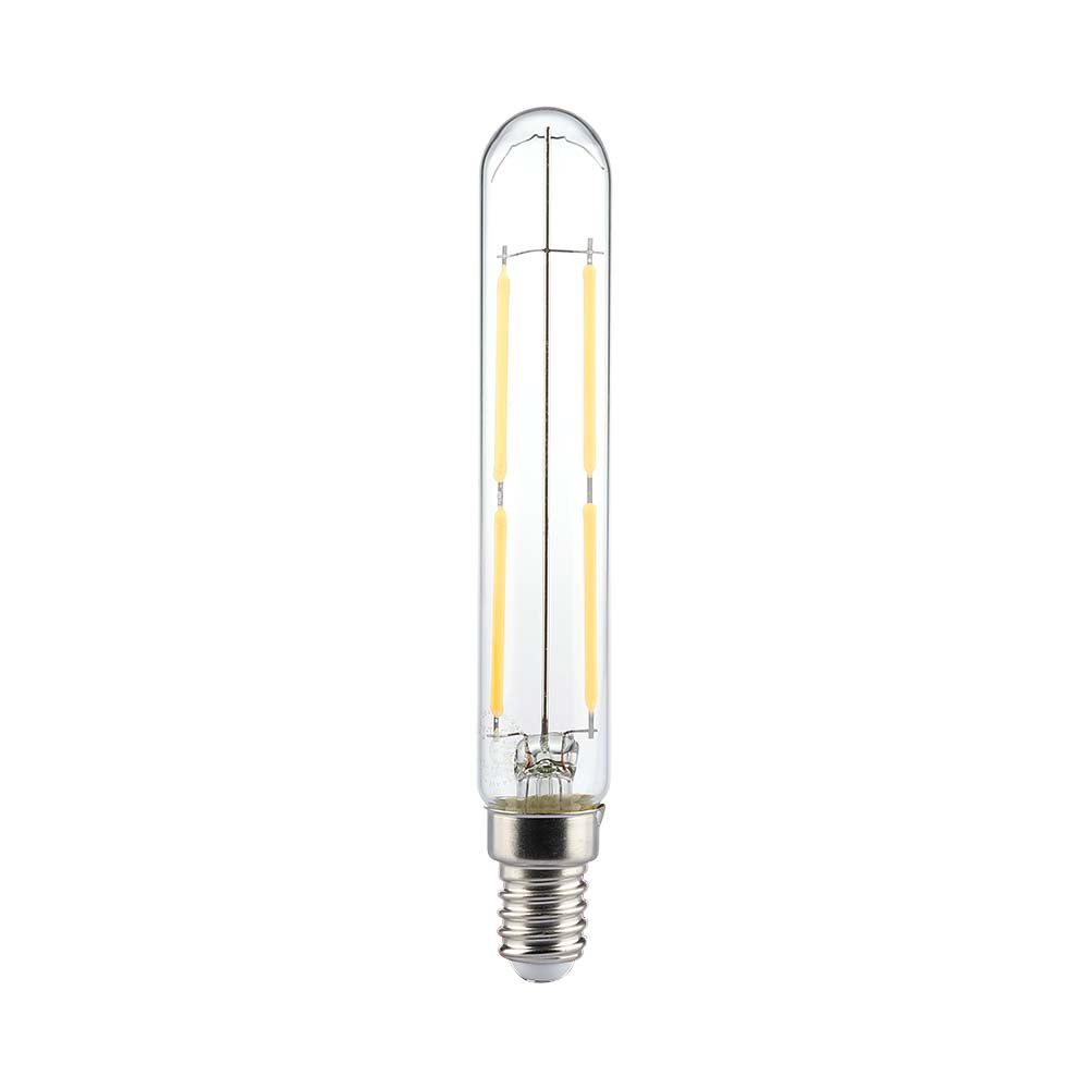 4W LED T20 Żarówka LED Filament / Klosz Przezroczysty / Barwa:3000K / Trzonek:E14 - 212701 - V-TAC