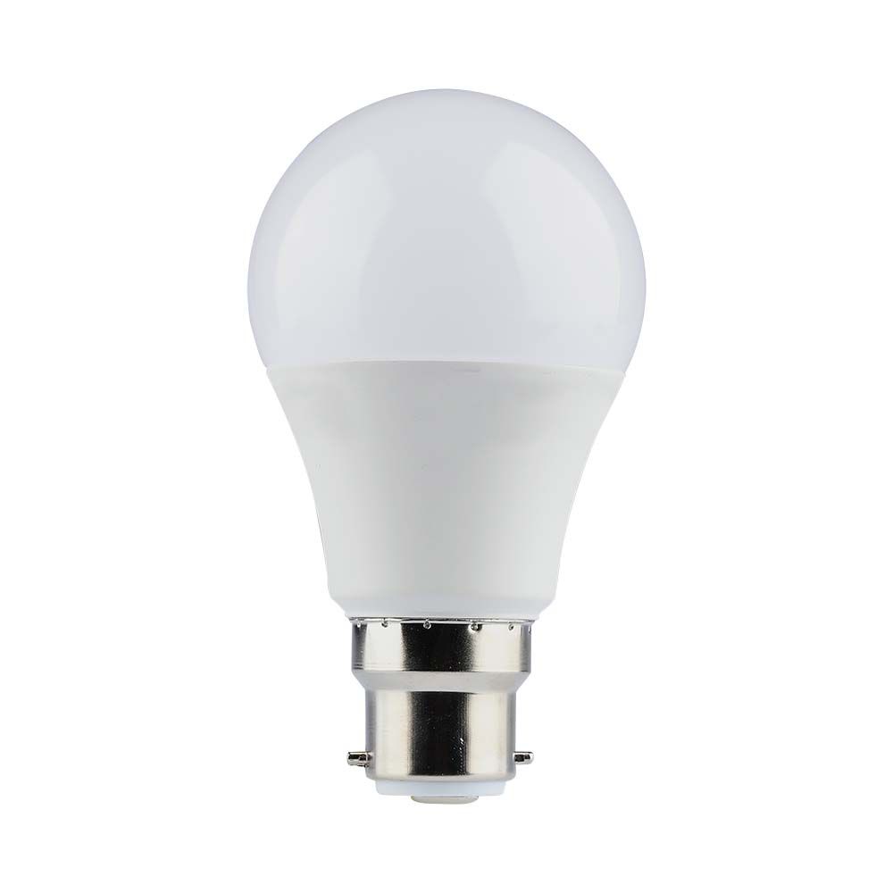 9W A60 Żarówka LED / Chip SAMSUNG / Barwa:3000K / Ściemniana / Trzonek:B22 - 21852 - V-TAC