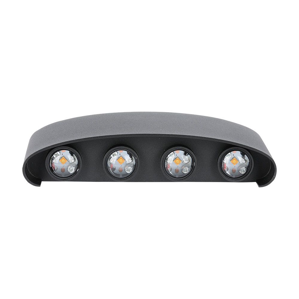 8W Lampa ścienna LED / Barwa:3000K / IP65 / Obudowa: Czarna - 218619 - V-TAC