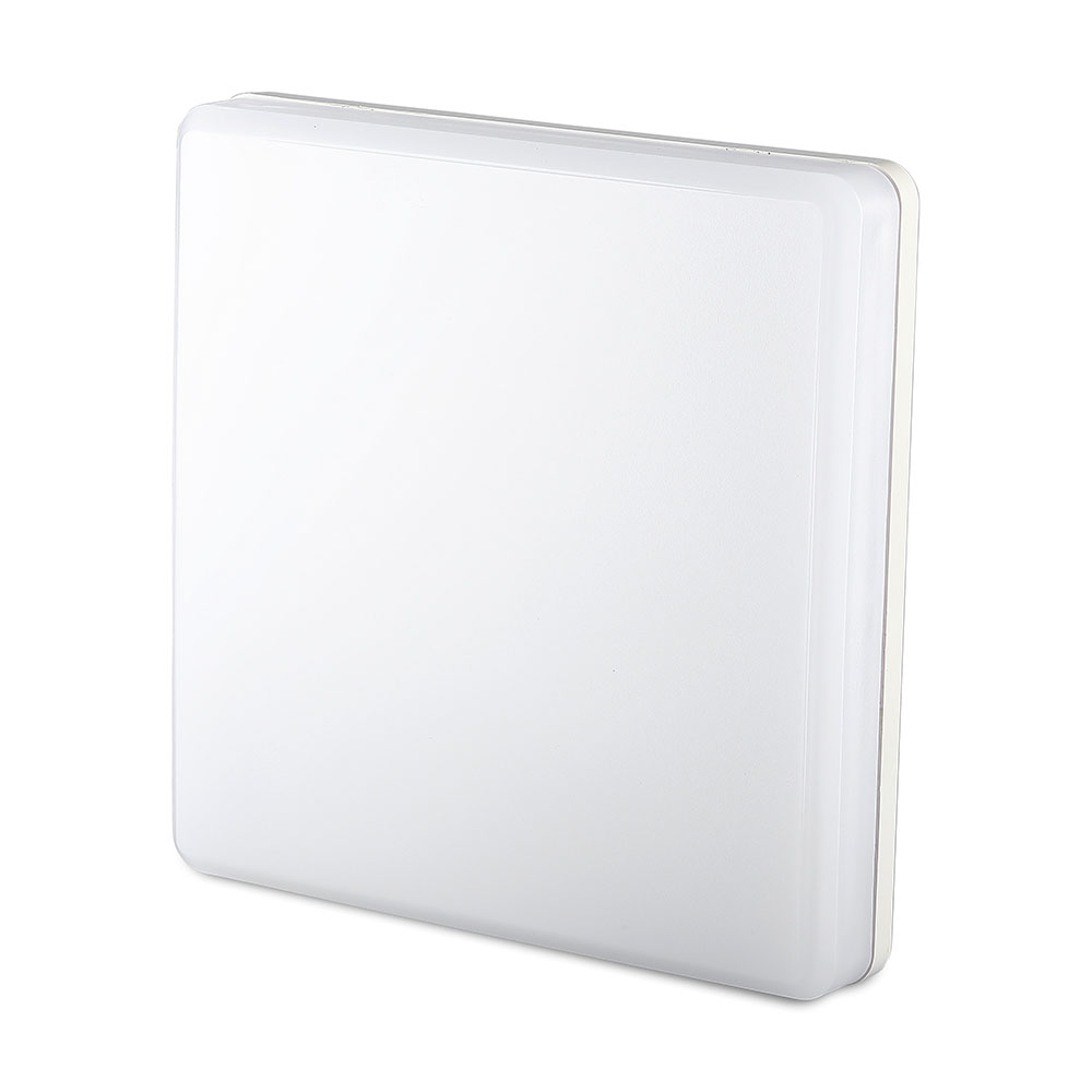 25W Plafon LED / IP44 / Chip Samsung / Barwa:6500K / Klosz PC / Kwadrat - 13979 - V-TAC