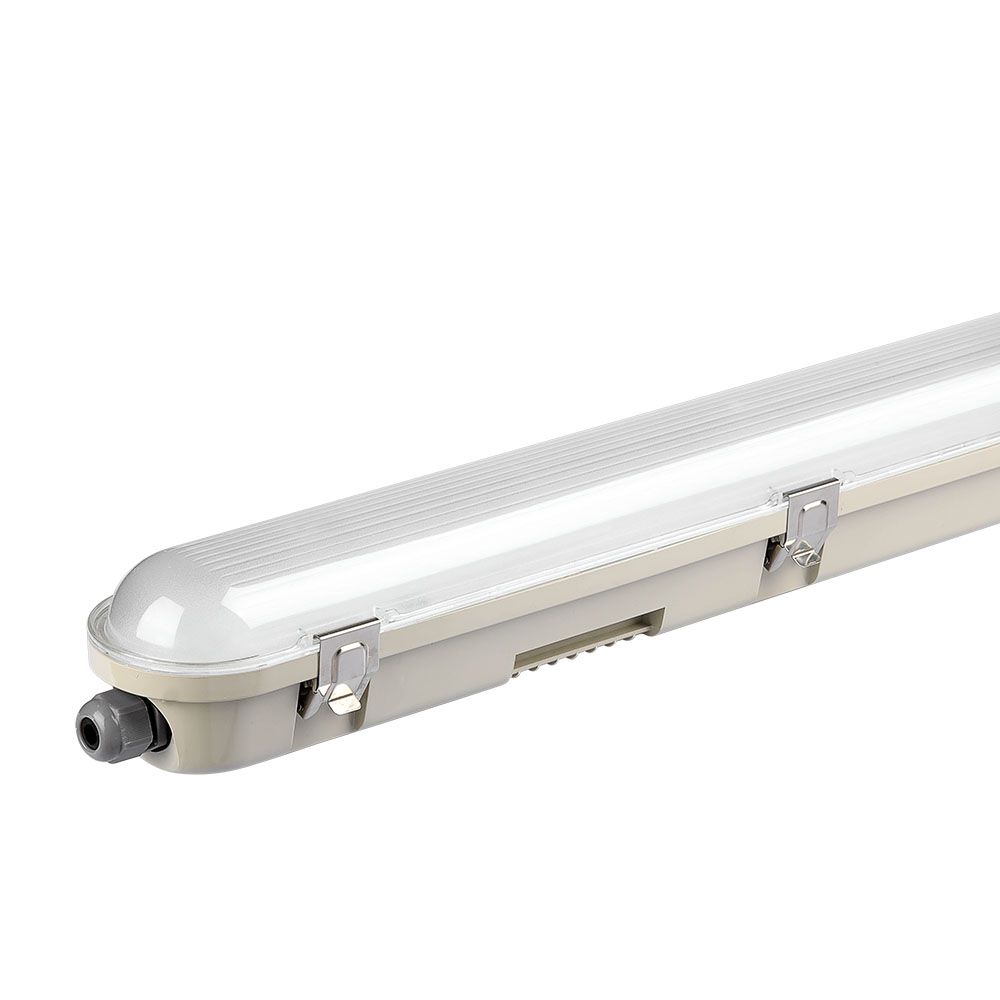 36W Lampa hermetyczna 120cm / Chip Samsung / Klosz Transparentny / Klipsy: stal nierdzewny / Barwa:4000K - 20219 - V-TAC