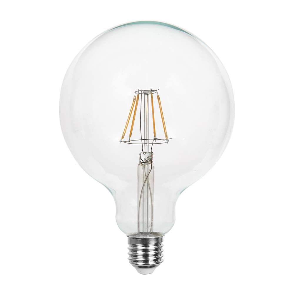 10W G125 Żarówka LED Filament / Klosz Transparentny /Barwa:6500K / Trzonek:E27 - 214424 - V-TAC
