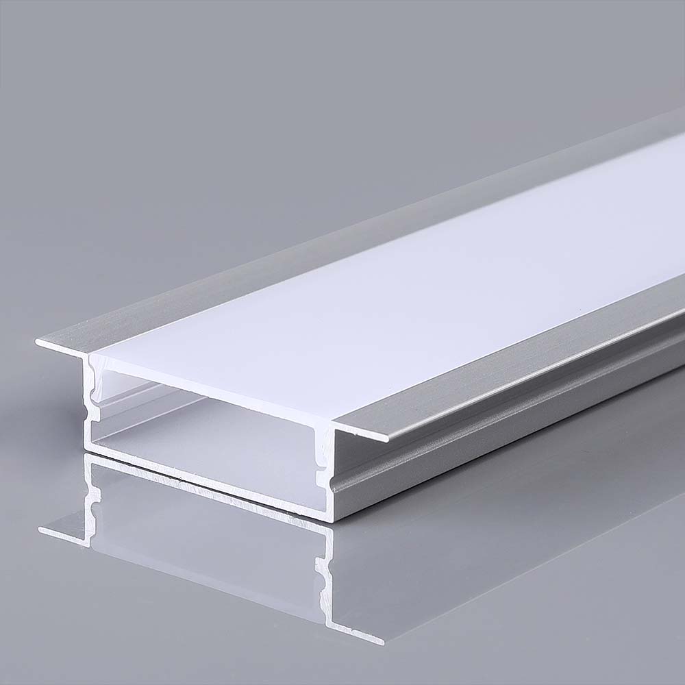 Profil Aluminiowy do paska LED wpuszczany / 2000x30x10mm / Klosz: Mleczny / Kolor: Aluminium - 23177 - V-TAC