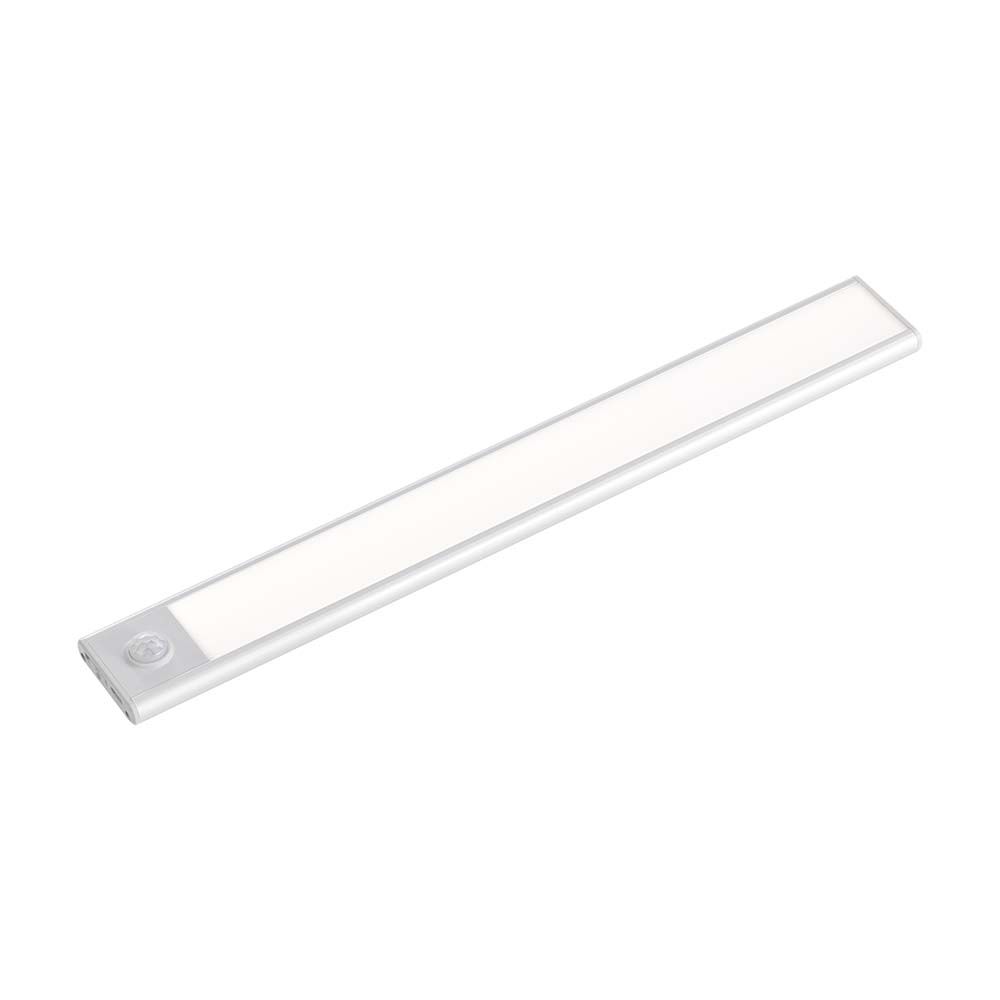 2W Oprawa pod szafkowa na baterie z czujnikiem ruchu 40cm / Barwa:4000K / IP20 / Obudowa: Srebrna / Ładowanie USB - 2962 - V-TAC