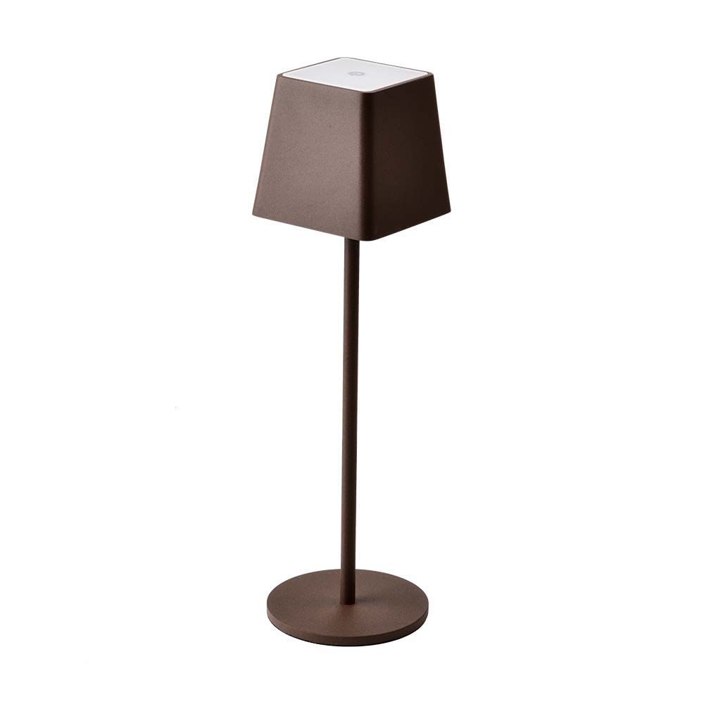 2W Lampka nocna LED zasilana bateryjnie / Ściemnianie przez dotyk / Barwa: 3000K / Obudowa: Brązowy - 7693 - V-TAC