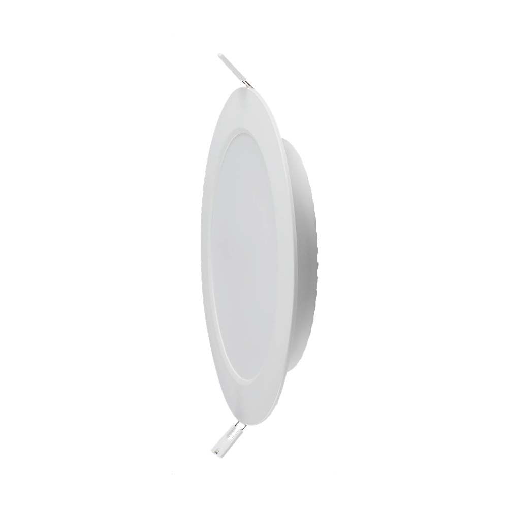 6W Panel LED Podtynkowy / Barwa:4000K / Okrągła / Biały - 7859 - V-TAC