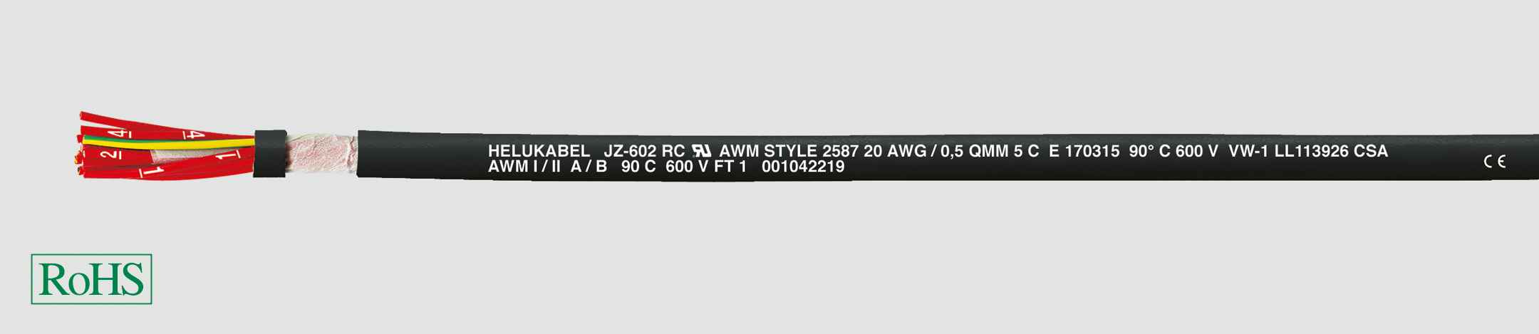 JZ-602 RC 5x1,5 QMM AWG16 DO ŁAŃCUCHÓW KABLOWYCH 600V CZARNY - 89921 - KP HELUKABEL