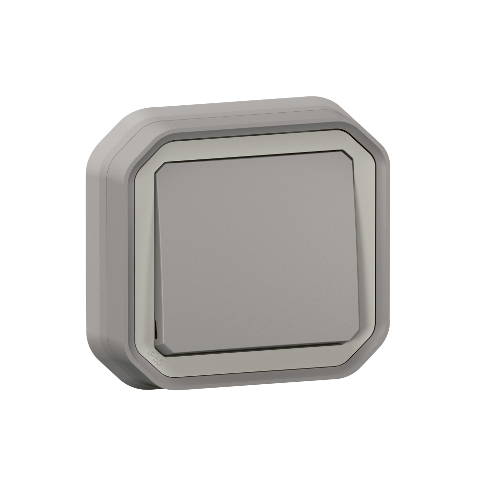 ŁĄCZNIK SCHODOWY KOMPLET PODTYNKOWY 10AX - 250 V~ SZARY PLEXO - 069811L - LEGRAND