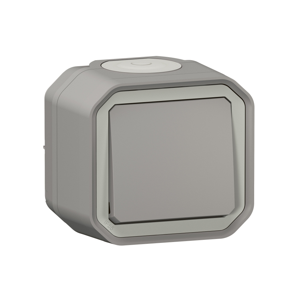 ŁĄCZNIK SCHODOWY KOMPLET NATYNKOWY 10AX - 250 V~ SZARY PLEXO - 069711L - LEGRAND