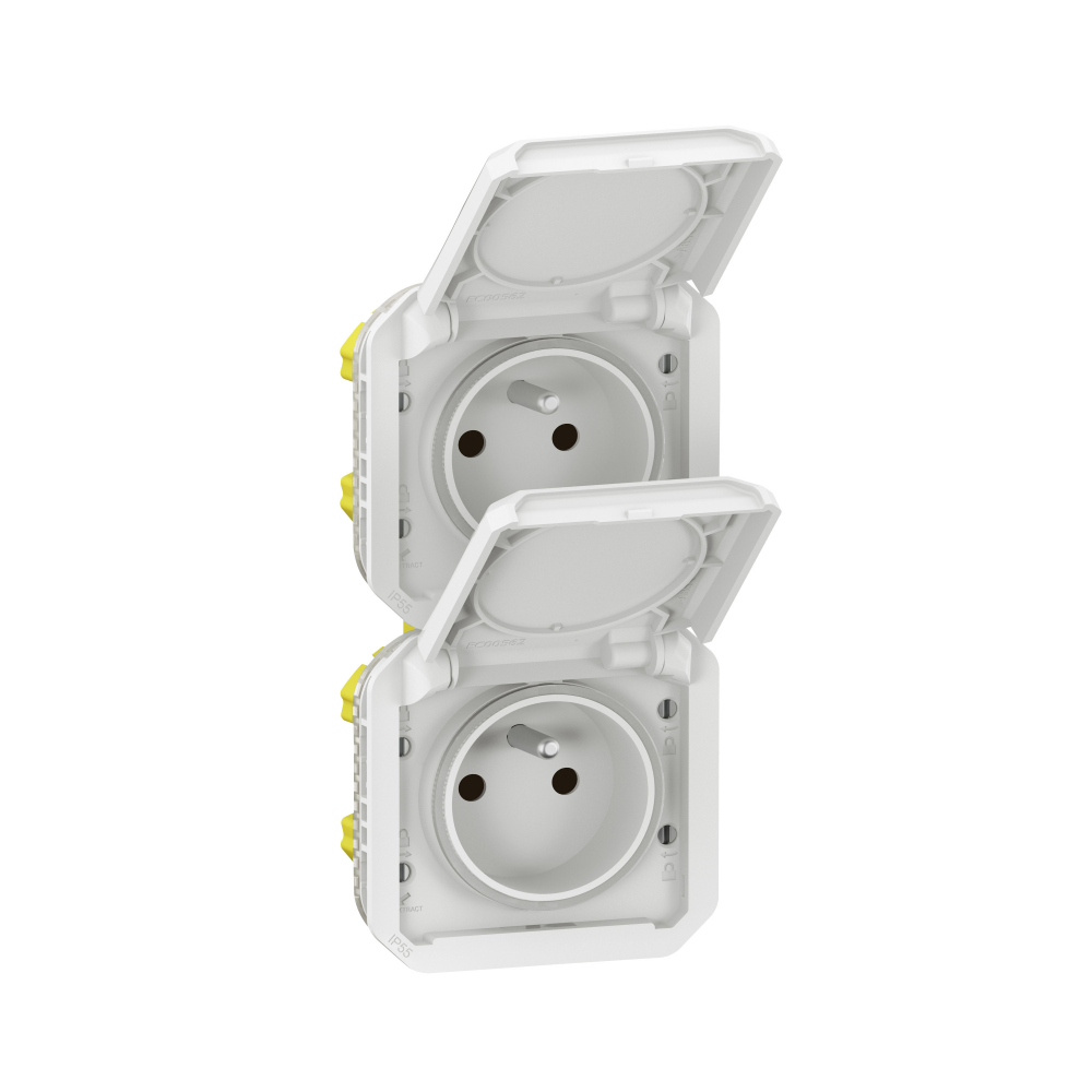 GNIAZDO 2X2P+Z PIONOWE MECHANIZM 16 A - 250 V~ BIAŁE PLEXO - 069643L - LEGRAND