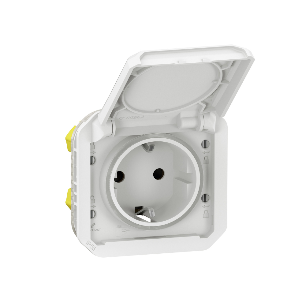 GNIAZDO SCHUKO 2P+Z ZACISKI AUTO MECHANIZM 16 A-250V~ BIAŁE PLEXO - 069640L - LEGRAND