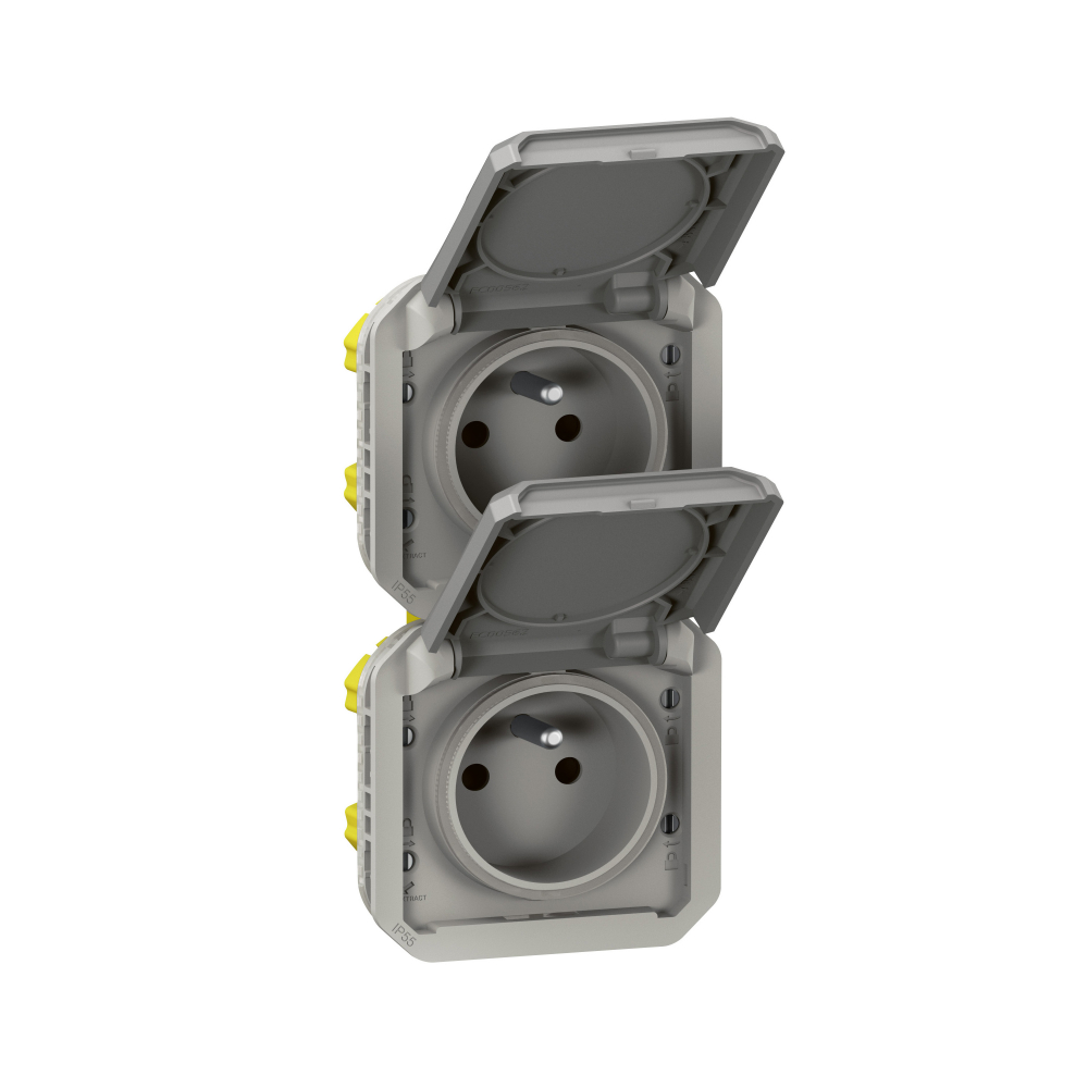 GNIAZDO 2X2P+Z PIONOWE MECHANIZM 16 A - 250 V~ SZARE PLEXO - 069563L - LEGRAND