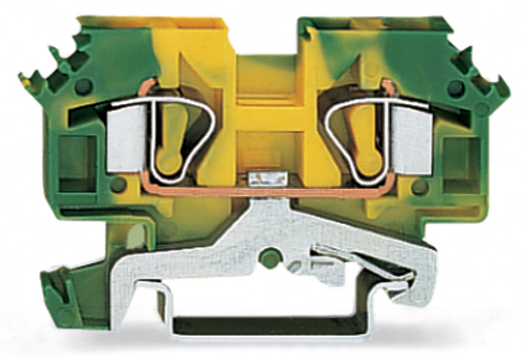 ZŁĄCZKA PE 2-PRZEWODOWA 6 MM2 ŻÓŁTO-ZIELONA. - 282-607 - WAGO