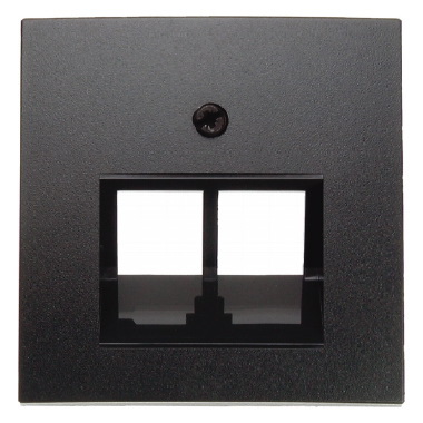 ELEMENT CENTRALNY DO GNIAZDA PRZYŁĄCZENIOWEGO UAE PODWÓJNEGO ANTRACYT B.KWADRAT/B.3/B.7 - 14091606 - HAGER