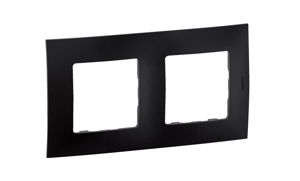NOWE NILOE - RAMKA PODWÓJNA CZARNA (BLACK) - NP112BK - LEGRAND