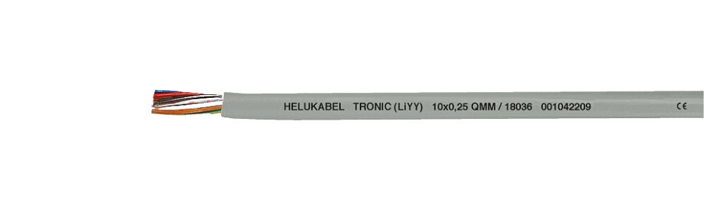 TRONIC (LiYY) 500V 10X0,5 kabel elast.żyły kolorowe - 18092 - KP HELUKABEL