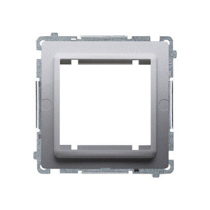 Adapter (przejściówka) na osprzęt standardu 45 × 45 mm. Montaż do puszki na łapki i wkręty; stal inox - BMA45M/21 - KONTAKT SIMON