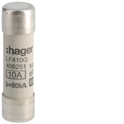 WKŁADKA BEZPIECZNIKOWA 14X51MM 10A GG ZWŁOCZNA - LF410G - HAGER